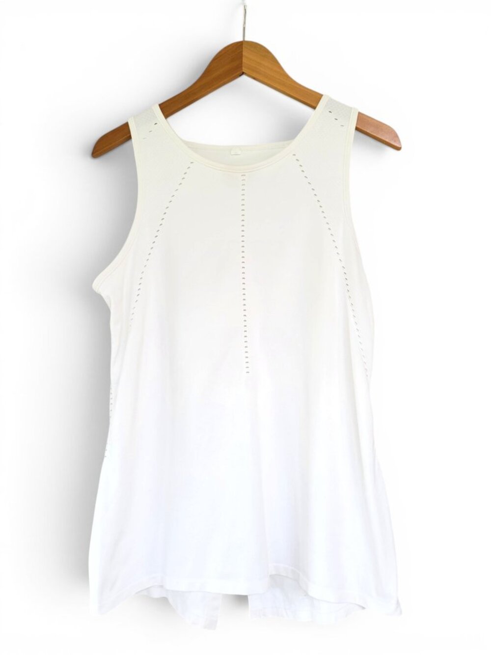 Athleta Foothill Seamless Nylon Stretch Split Back Tank Top in Bright White - Picture 5 of 11